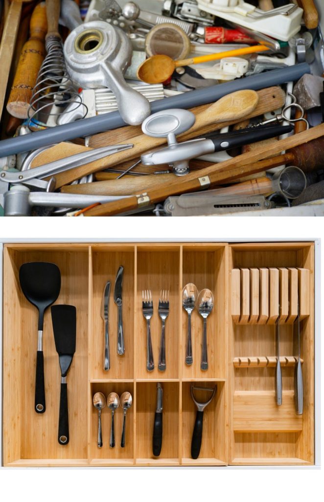 organized kitchen drawer