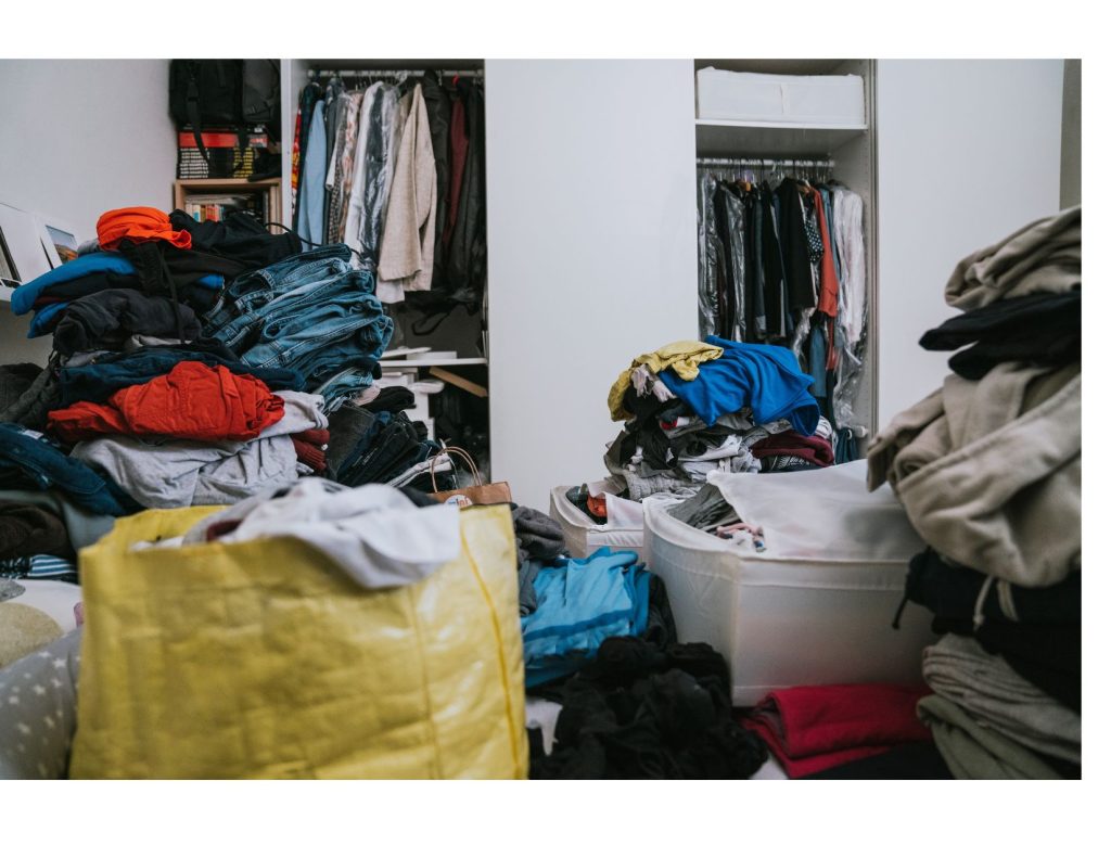 cluttered bedroom